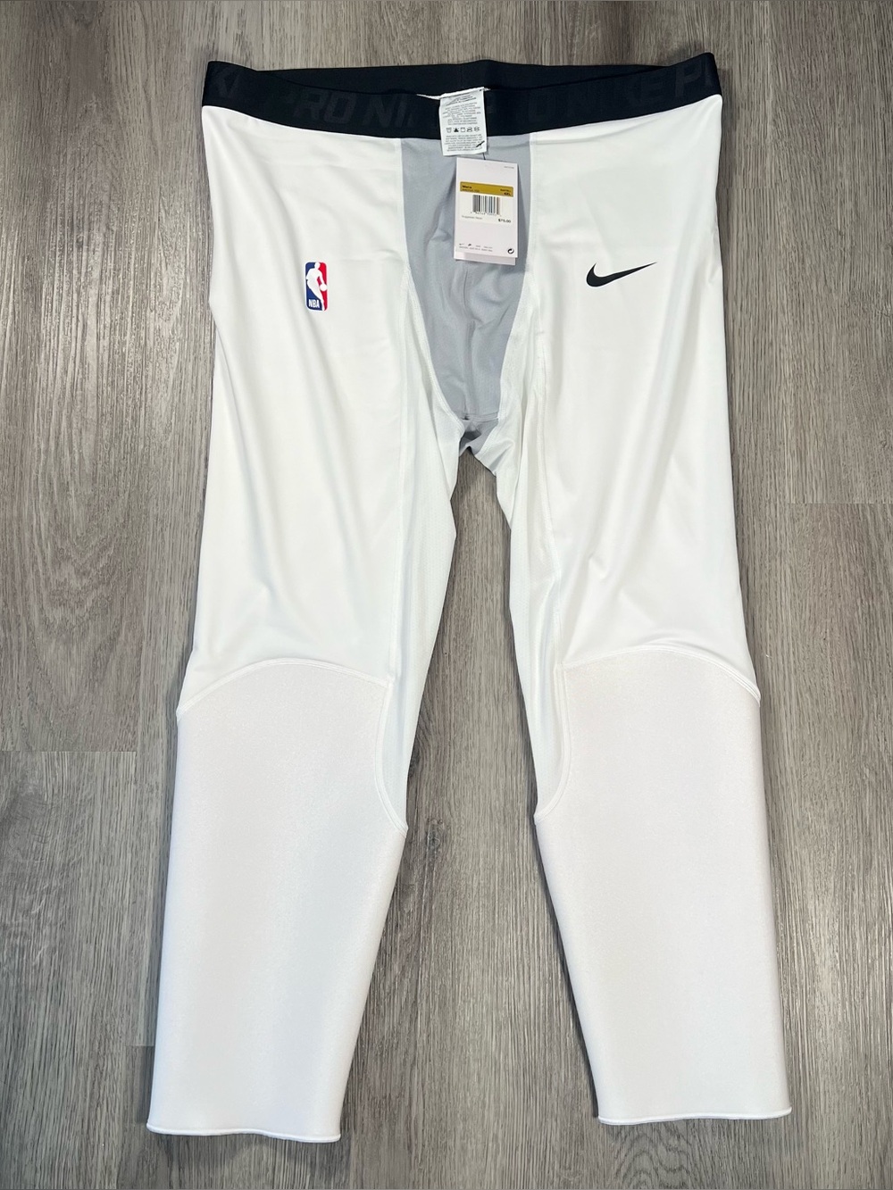 New Nike NBA Pro Hyperstrong White Padded Compression Tights AA0753-100 4XL